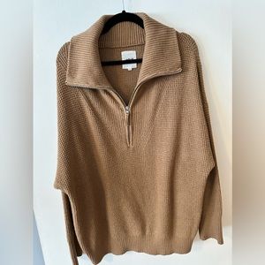 Aerie - Knitted Quarter Zip - Size L - Oversized Fit